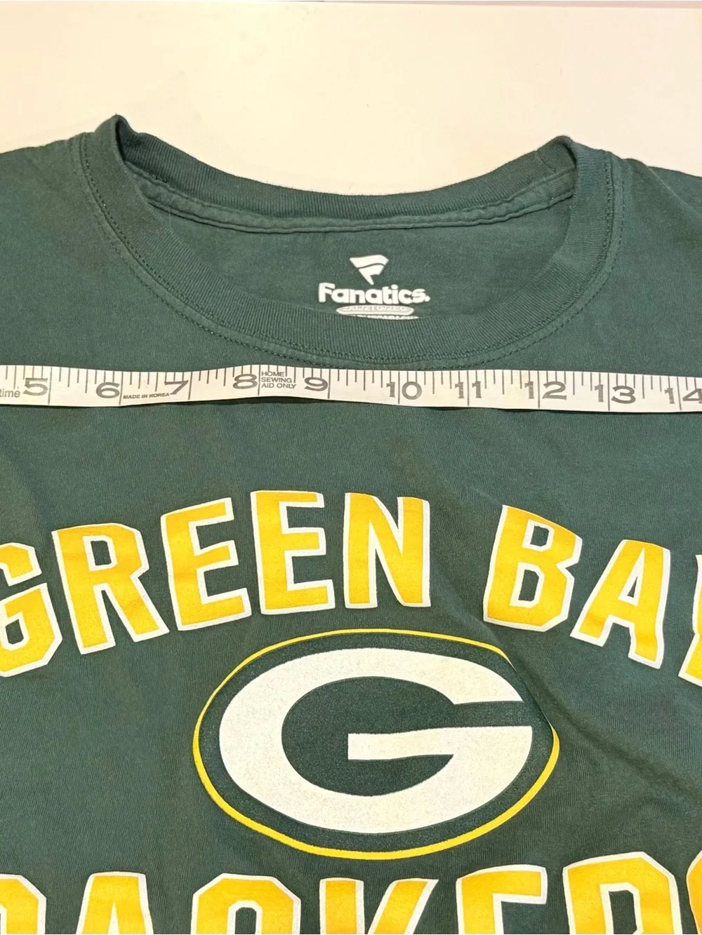 Fanatics Green Bay Packers Dark Green Tee with Yellow Logo #0085